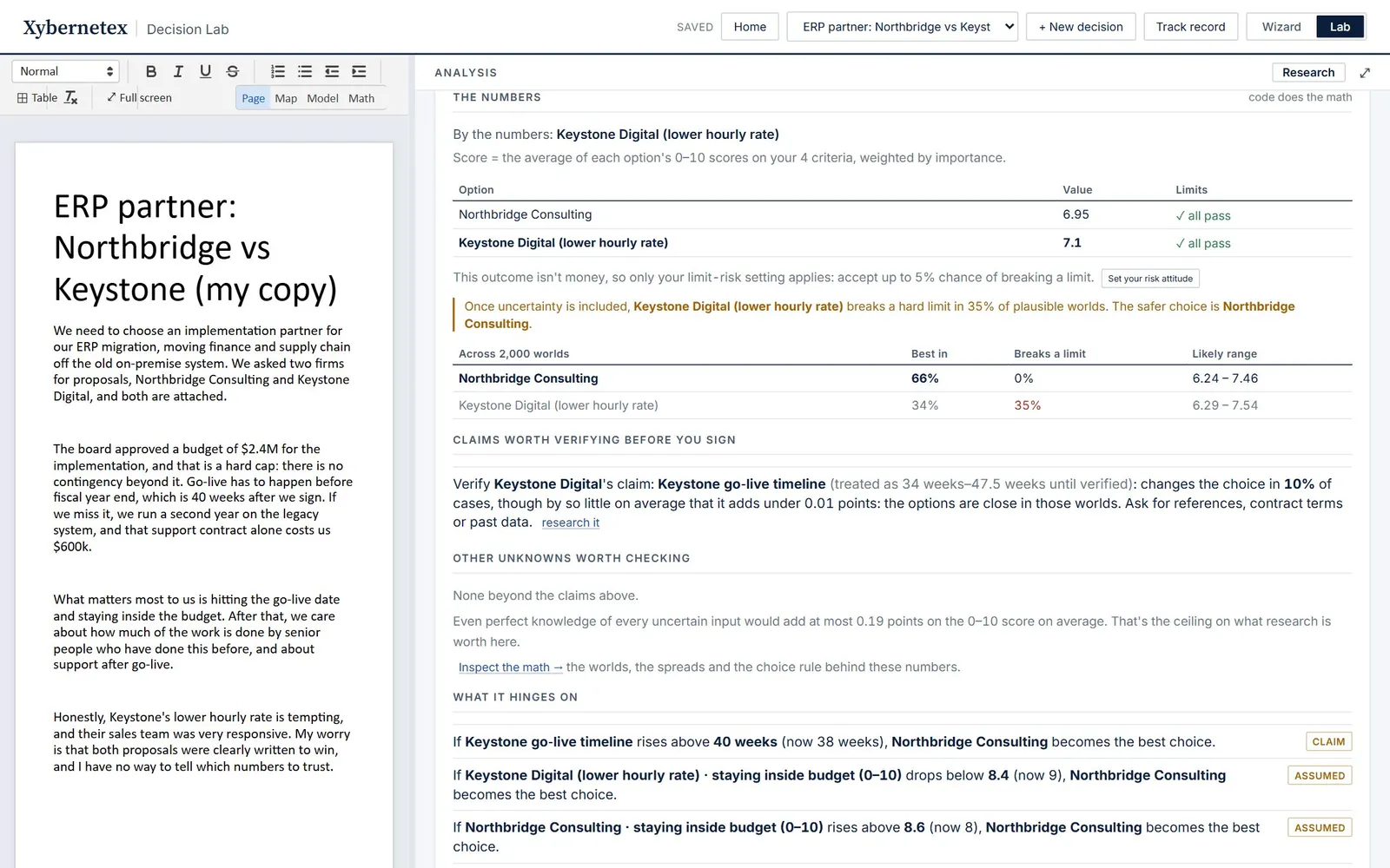 Claims worth verifying before you sign, and what it hinges on